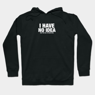 I have no idea - what the Hell I'm doing here. Hoodie